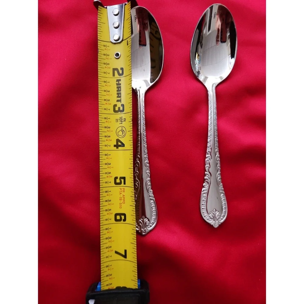 Reed & Barton Louis Philippe 18/10 Stainless Steel Teaspoons Set of 2 Floral